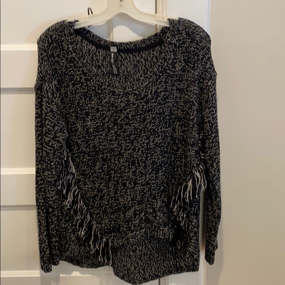 Design lab sweater, fringe details, M
